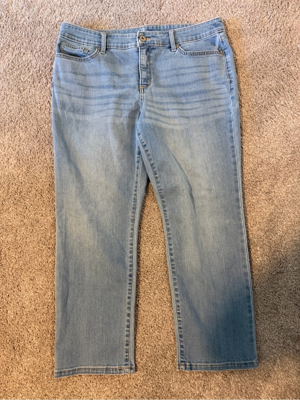 St. John's Bay Light Blue Straight Leg Jeans